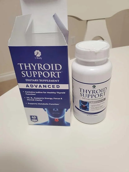1 Body Thyroid Support Supplement 2 Pack 60 Days B12 Complex,