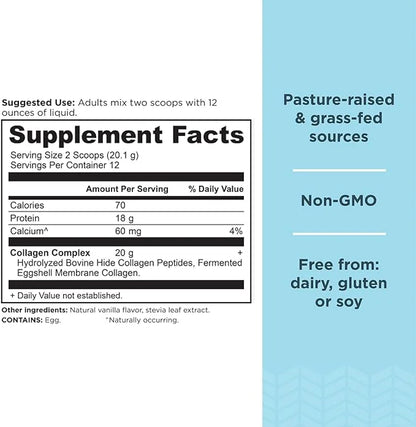 Ancient Nutrition Collagen Peptides, Collagen Peptides 12 Servings, 20g Collagen