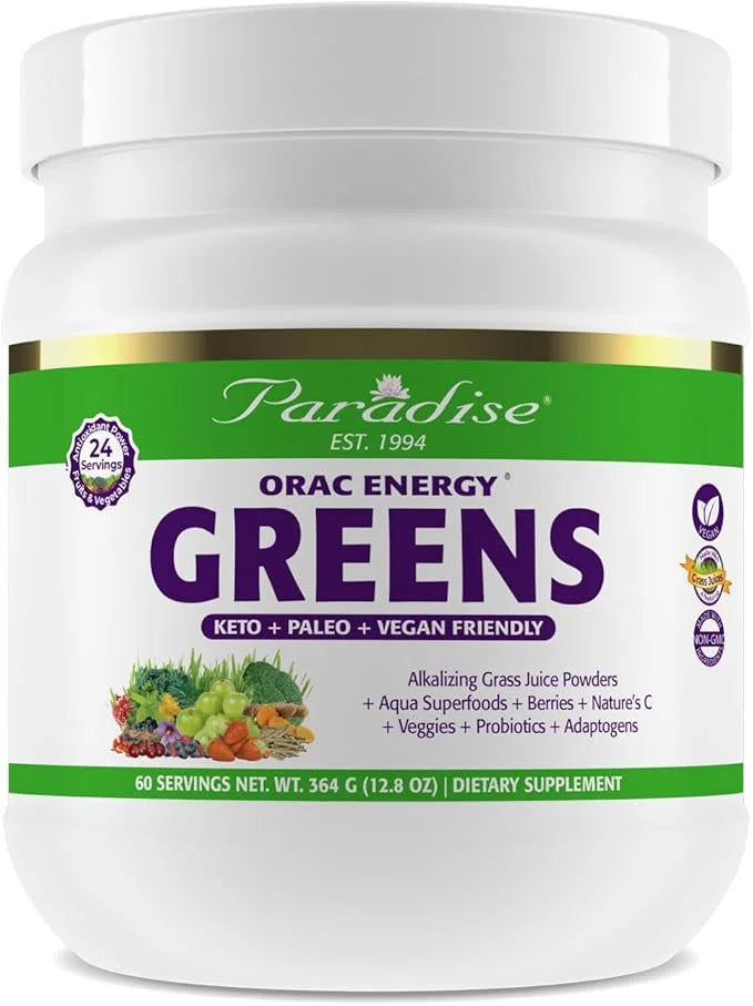 Paradise, ORAC Energy Greens Powder Extract, 60 Servings