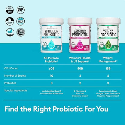 Physician's Choice Probiotics 60 Billion CFU 10 Strains 30ct