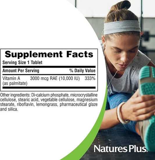 NaturesPlus Vitamin A (Palmitate) 10,000 iu 90 Vegetarian (90 Servings)
