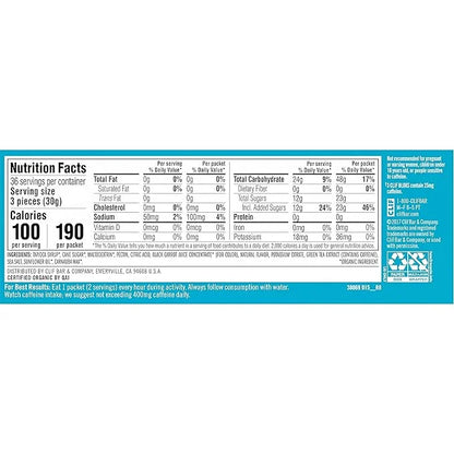 CLIF BLOKS - Tropical Punch Flavor with Caffeine - Energy Chews - Non-GMO - Plant Based - Fast Fuel for Cycling and Runnin...