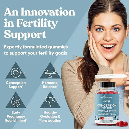 Conception for Her Fertility Gummies - Fertility Supplements for Women with Myo Inositol, Folate & More Essential Nutrient...