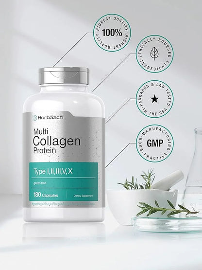 Horbäach Multi Collagen Protein 2000 mg 180 Capsules