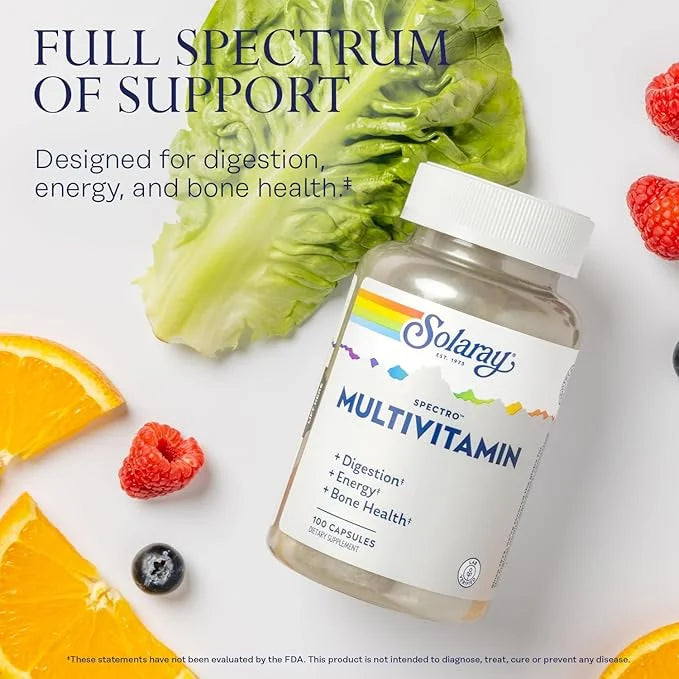 SOLARAY Spectro Multivitamin with Iron 16 Servings, 100 Capsules