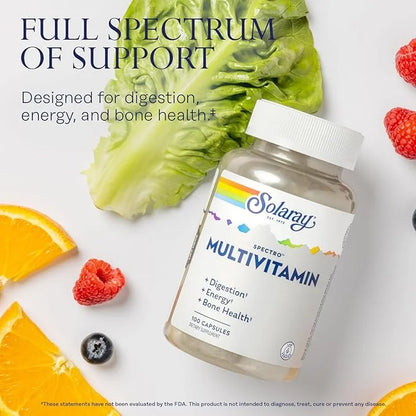 SOLARAY Spectro Multivitamin with Iron 16 Servings, 100 Capsules
