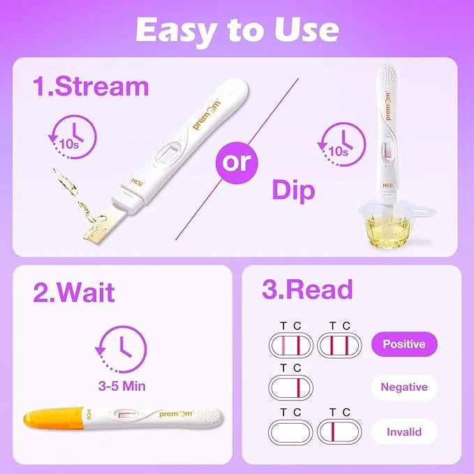 Premom Pregnancy Test Midstream: Early HCG 5 Pack