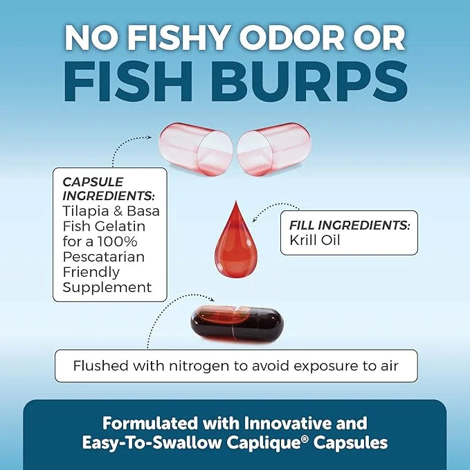 Viva Naturals Antarctic Krill Oil Omega 3 Fatty 1250 mg, 60 Count