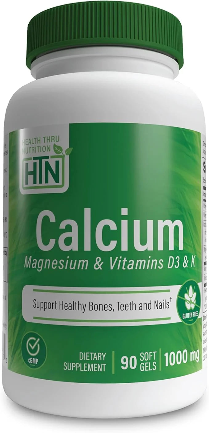 Health Thru Nutrition Calcium 1000mg and 400mg with D3 & (90 Softgels)