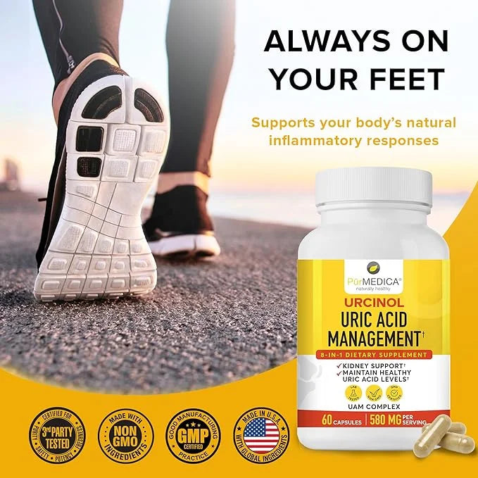 Urcinol Uric Acid Supplement for Joint Support 60ct (Pack 1) -