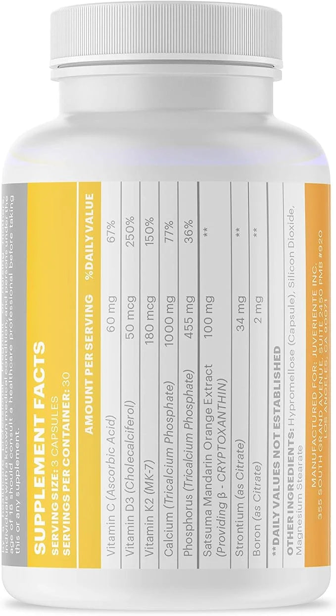 Bone Strength Complex/A dietary therapy of D3, K2, K2, calcium, 90 capsules 30 days
