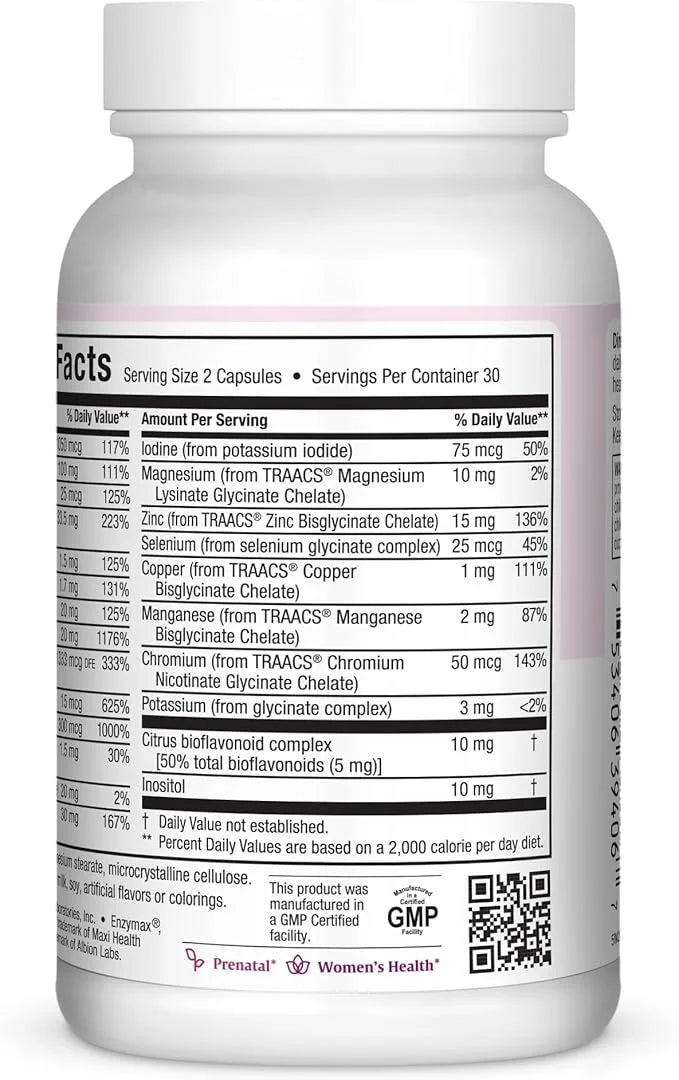 Maxi-Health Small Prenatal Capsules with Methyl Folate 60 Count