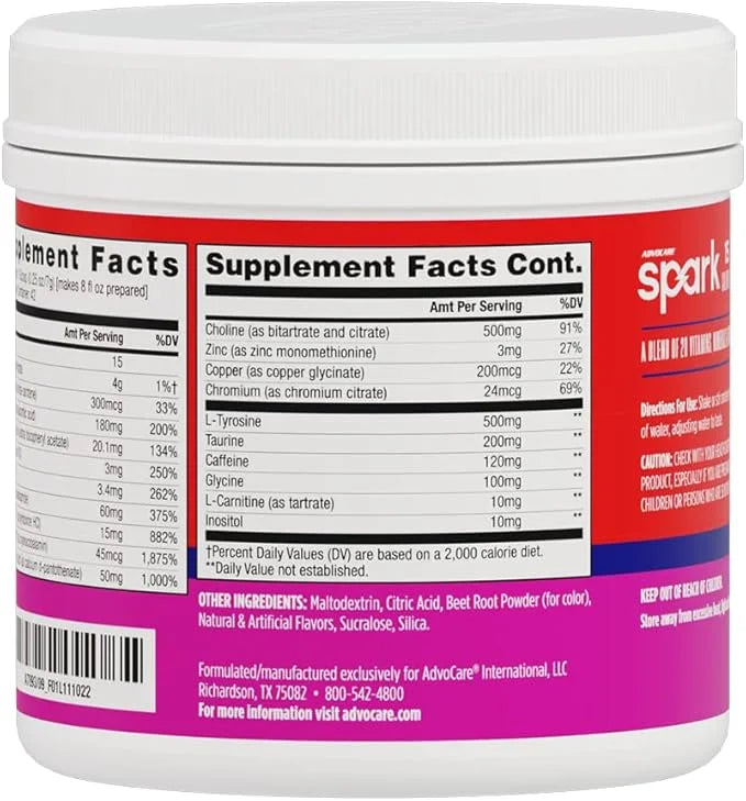 AdvoCare Spark Vitamin & Amino Acid Supplement - Focus & Energy Drink Powder Mix with Vitamin A, B-6, C & E - Also Include...