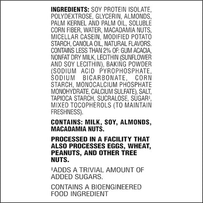 Atkins Soft Baked Energy Bars, Vanilla Macadamia Nut, 15g Protein, 1g Sugar, Excellent Source of Fiber, Low Carb, 4 Packs ...