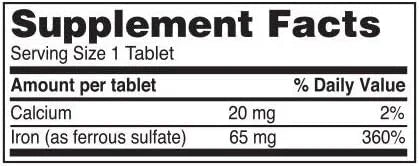 Ferrous Sulfate 325mg Iron Supplement (2-Pack) | Iron Pills | | 100 Iron Tablets per Bottle, 2-Pack - Product Image