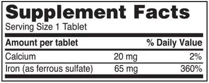 Ferrous Sulfate 325mg Iron Supplement (2-Pack) | Iron Pills | | 100 Iron Tablets per Bottle, 2-Pack - Product Image