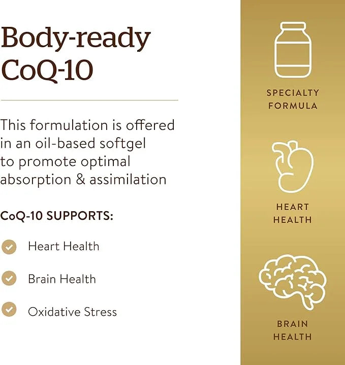 Solgar Megasorb CoQ-10 100 mg, 90 Softgels Q10 Supplement 90 Servings