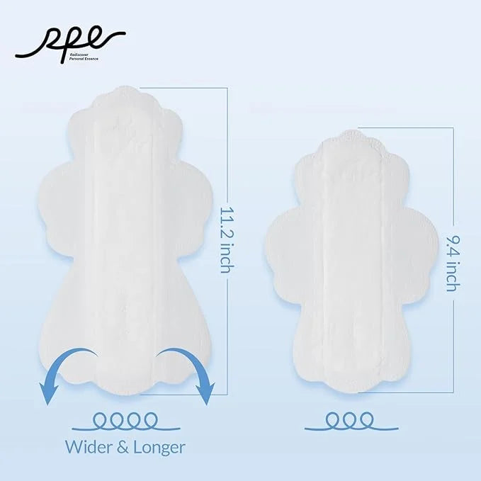 100% Large Organic Pads for Women, 4, 96ct) 96ct)