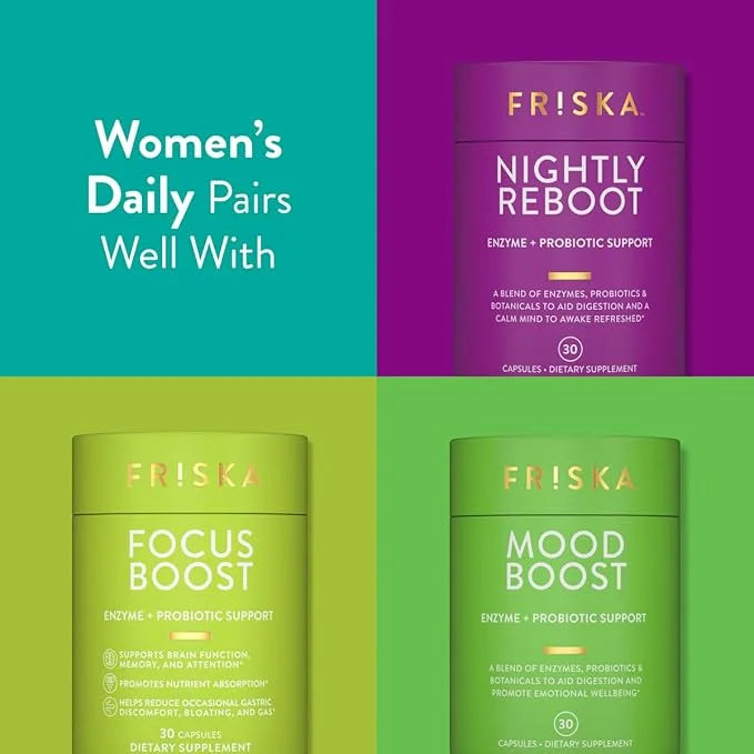 FRISKA Women’s Daily Digestive Enzyme and 90 Capsules