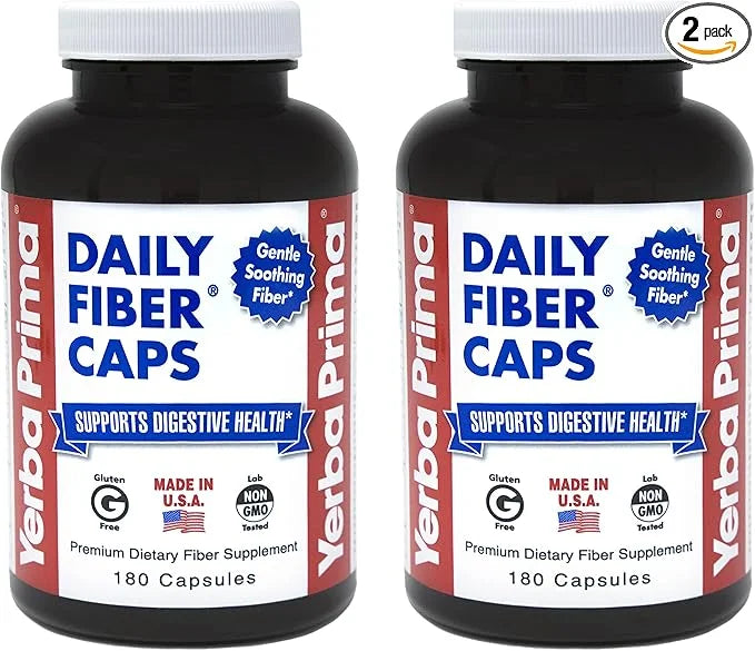 Yerba Prima Daily Fiber Caps 180 Capsules, 2) -