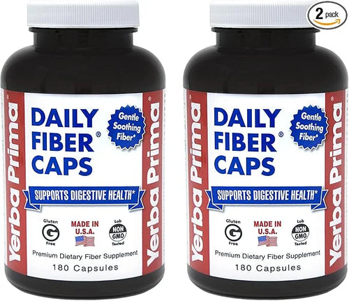 Yerba Prima Daily Fiber Caps 180 Capsules, 2) -