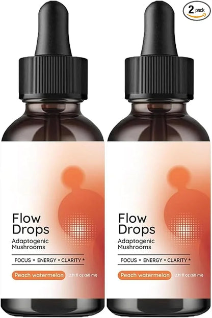 Adaptogen Mushrooms Flow Drops Focus Mental (30ml) 2pcs 2pcs