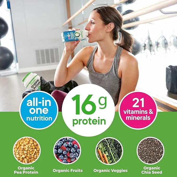 Orgain Organic Nutritional Vegan Protein Shake, Smooth Chocolate - 16g Plant Based Protein, Meal Replacement, 22 Vitamins ...