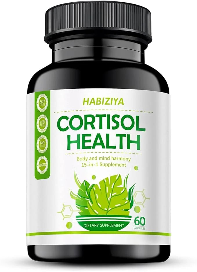 Cortisol Support Supplement with Magnesium Glycinate, L-Theanine, Ashwagandha, Phosphatidylserine,Rhodiola Rosea 15-in-1 H...