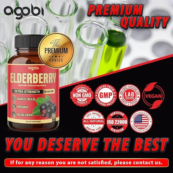 agobi Maximum Strength Elderberry Capsules 9050 mg 3 Months