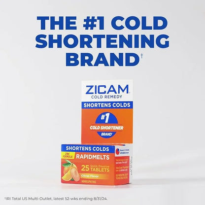Zicam Cold Remedy Zinc RapidMelts, Elderberry 25 Count