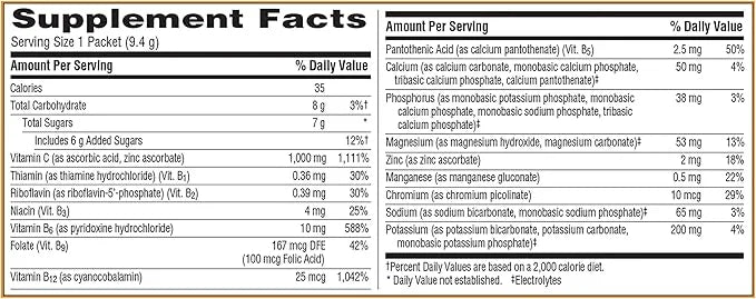 Emergen-C 1000mg Vitamin C Powder, with Antioxidants, B Vitamins and Electrolytes, Vitamin C Supplements for Immune Suppor...