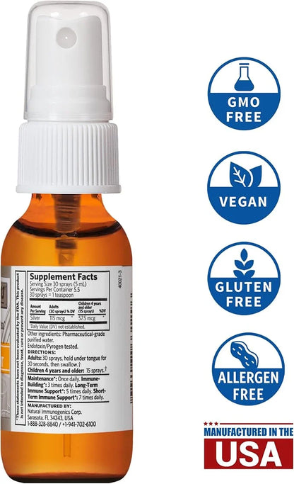 Argentyn 23 Professional Bio-Active Silver Hydrosol for Immune Support, Colloidal Silver, 23ppm, 1oz (29mL) Fine Mist Spra...