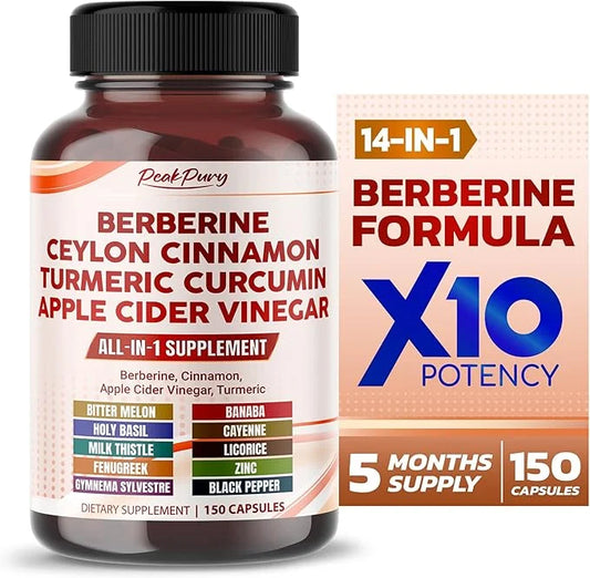 Berberine 8000mg Cinnamon 6000mg Apple Cider 3000mg Turmeric 3000mg -