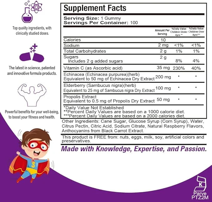 Elderberry Sambucus Gummy Vitamins Kids 100 2