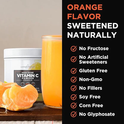 Livingood Daily High Dose Vitamin C 2,600mg Ascorbic 30 Servings