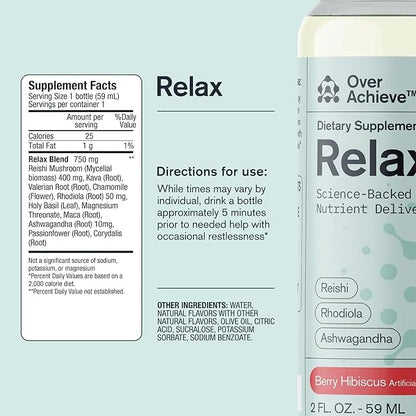Relax Drink for Relaxation and Stress 12 Pack 2oz