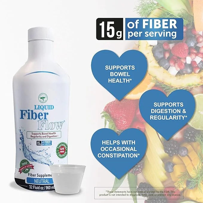 Liquid Fiber Flow Sugar-Free Prebiotic Inulin 25 Packets
