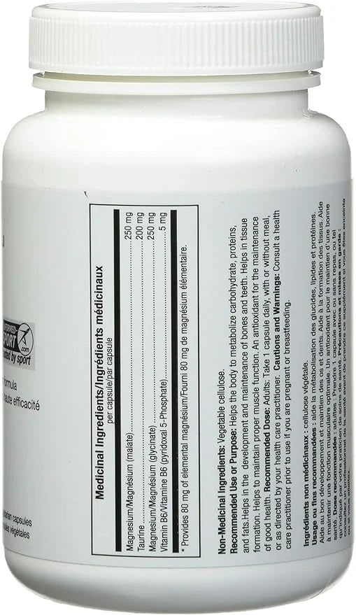 ATP LAB Ultra High Potency Magnesium 250mg, Magnesium 200mg, Magnesium 250mg, Vitamin B6 5mg 5mg - 90 Capsules