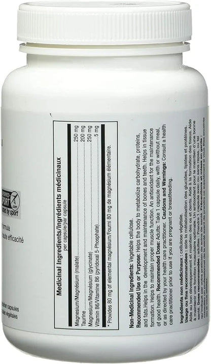 ATP LAB Ultra High Potency Magnesium 250mg, Magnesium 200mg, Magnesium 250mg, Vitamin B6 5mg 5mg - 90 Capsules