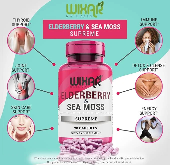 Elderberry and Sea Moss Supreme Capsules 90 Capsules