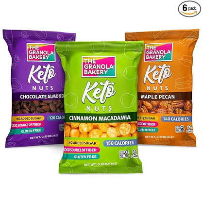 TGB Variety Nut Bites, Keto Snacks, No Added Sugar, Gluten Free, Healthy Low Carb To Go, 0.85oz Bag (Pack of 6) - Product ...