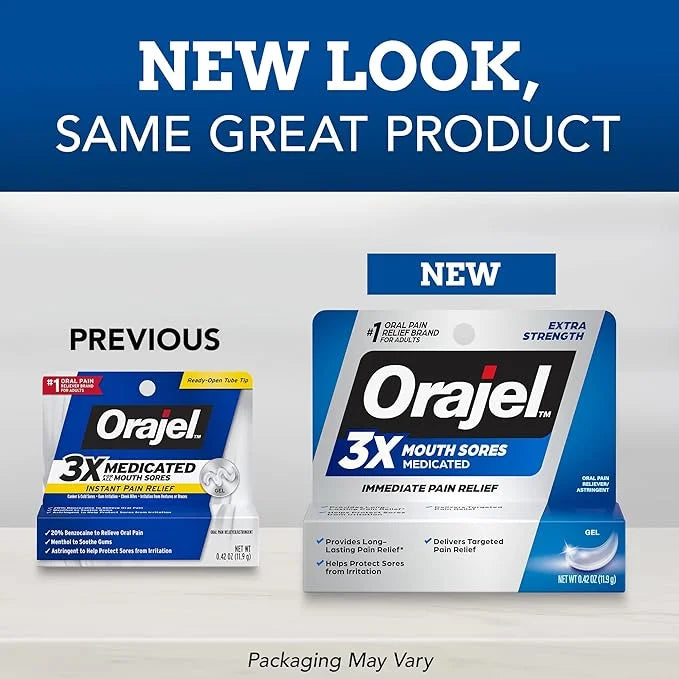 Orajel 3X for Mouth Sores: Maximum 0.42oz- From #1 Oral