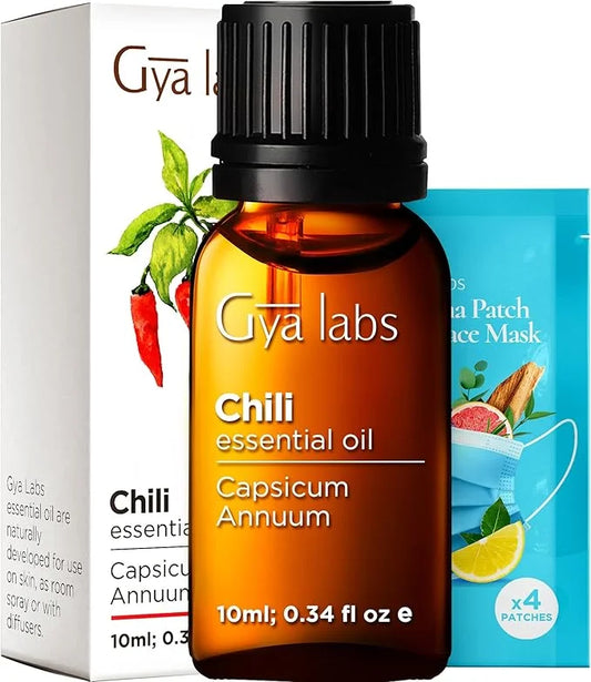 Gya Labs Chili Essential Oil for Hair Healthy - 0.34 Fl Oz - 100% Pure Natural Chili Oil for Skin, Diffusers, Candle Makin...