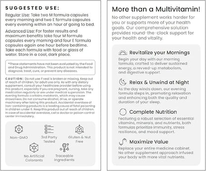 Gulp Core Essentials AM PM Multivitamin 3, Probiotics, 60 Servings, 2 Month