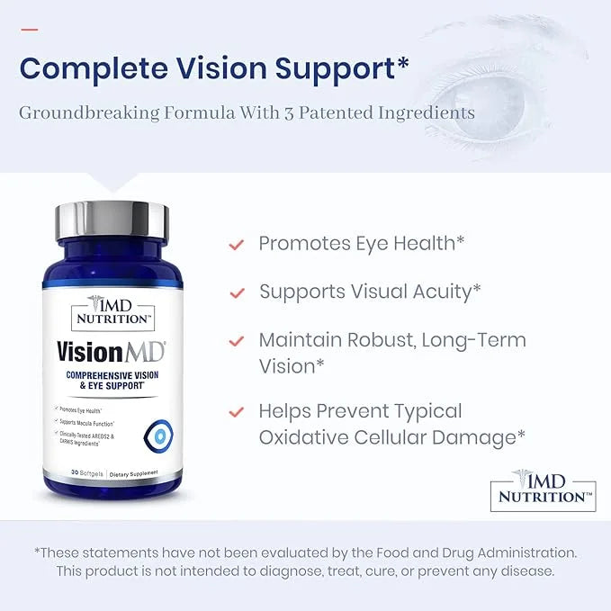 1MD Nutrition VisionMD Eye Vitamin CARMIS 90 Softgels (3-Pack)