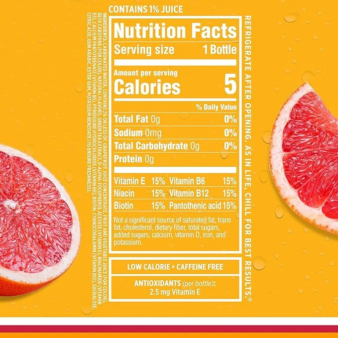 Sparkling Ice, Pink Grapefruit Sparkling Water, Zero Sugar Flavored Water, with Antioxidants and Vitamins, Zero Sugar, 17 ...