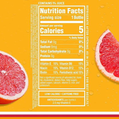 Sparkling Ice, Pink Grapefruit Sparkling Water, Zero Sugar Flavored Water, with Antioxidants and Vitamins, Zero Sugar, 17 ...