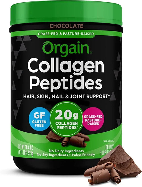 Orgain Hydrolyzed Collagen Peptides Powder 20g Grass 1lb