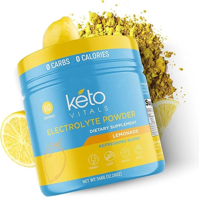 Keto Vitals Electrolytes Powder | Keto-Friendly Electrolytes with Potassium, Magnesium, Sodium, Calcium | Keto Electrolyte...