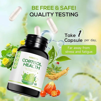 Cortisol Support Supplement with Magnesium Glycinate, L-Theanine, Ashwagandha, Phosphatidylserine,Rhodiola Rosea 15-in-1 H...